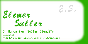 elemer suller business card